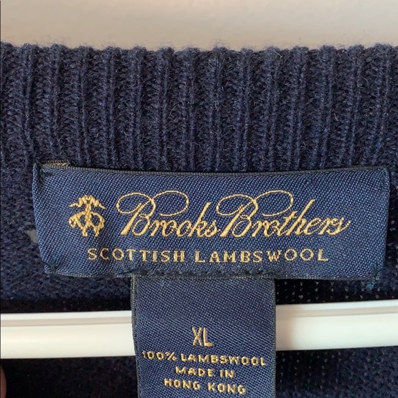 Blue Brooks Brothers V-Neck Sweater - Picture 2 of 4